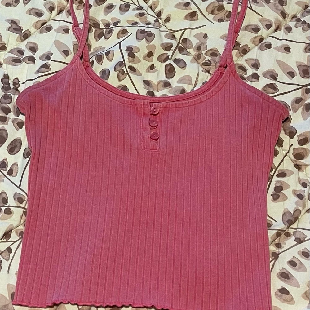 Pink Ribbed Women's Top
